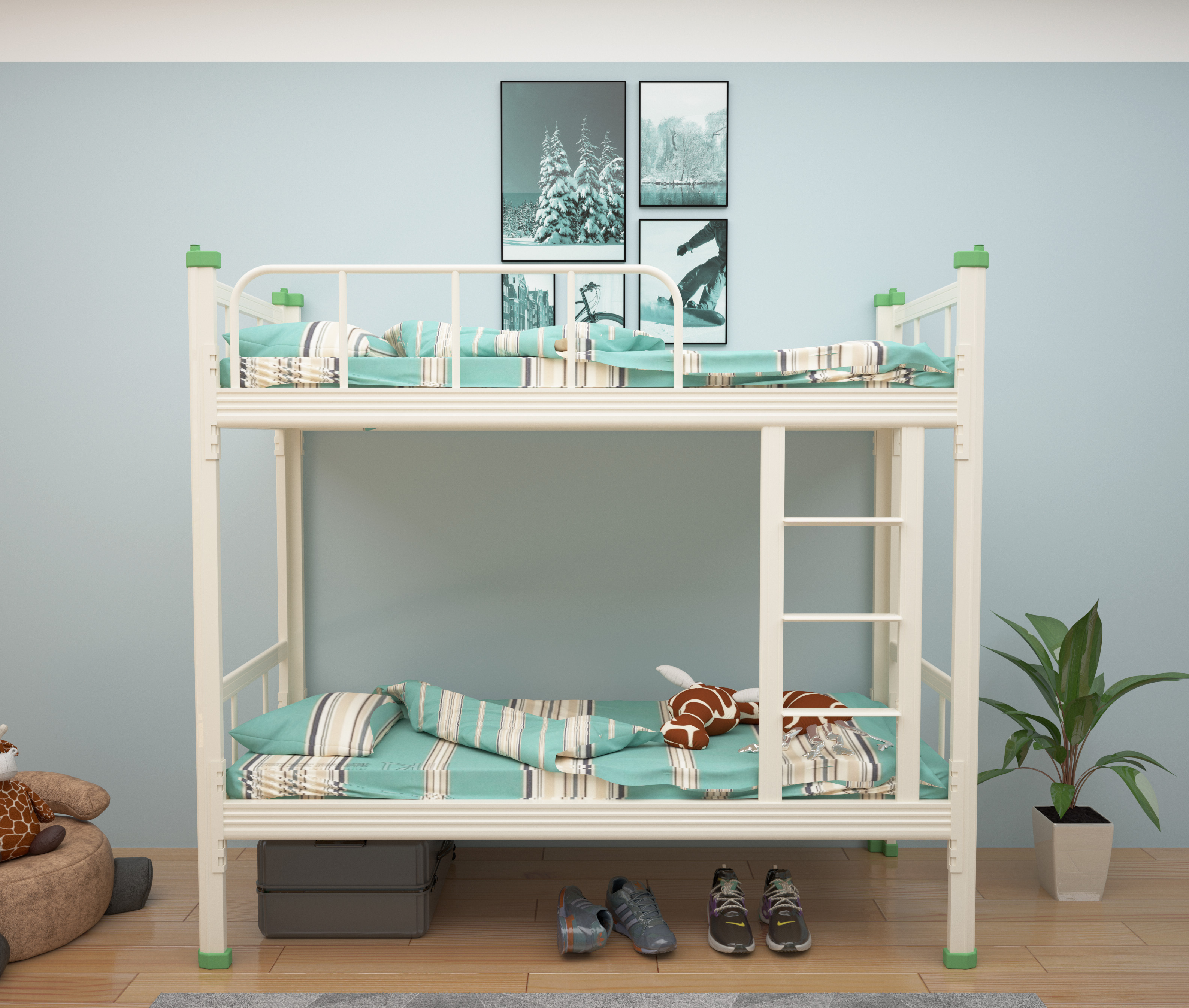 双层铁床 上下床 铁架床 员工宿舍上下床厂家直销